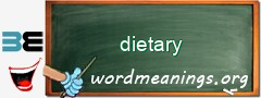 WordMeaning blackboard for dietary